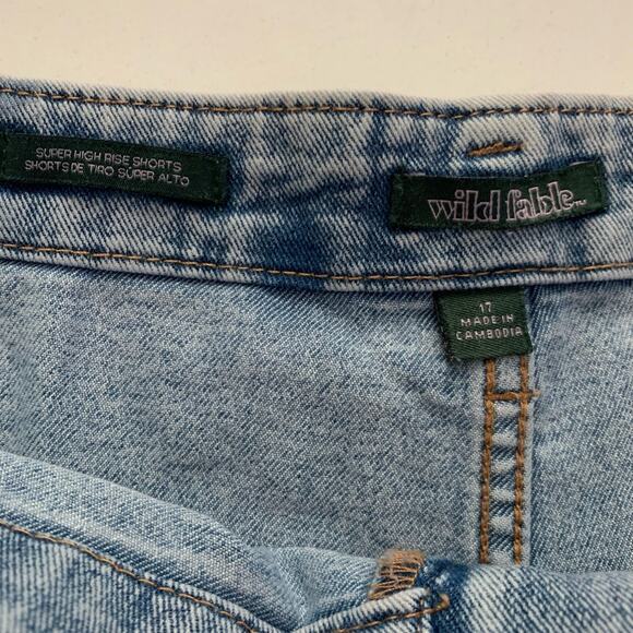 WILD‎ FABLE Denim Super High-Rise 3.5" Inseam Jean Shorts Size 17 - NWT - Picture 6 of 10